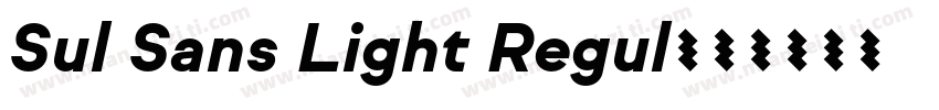 Sul Sans Light Regul字体转换